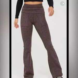 Offline by aerie the hugger high rise foldover flare pants short inseam S